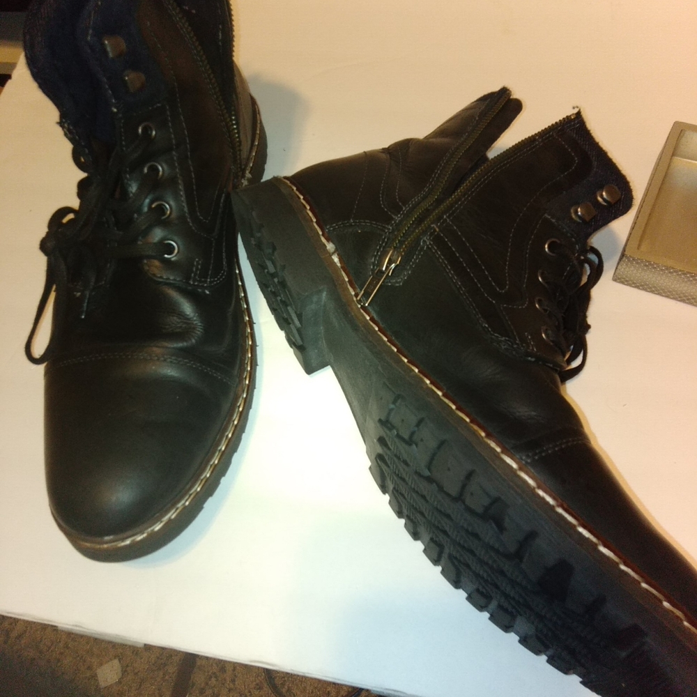 Steve Madden Men's Black Wiellz Combat Boot M12